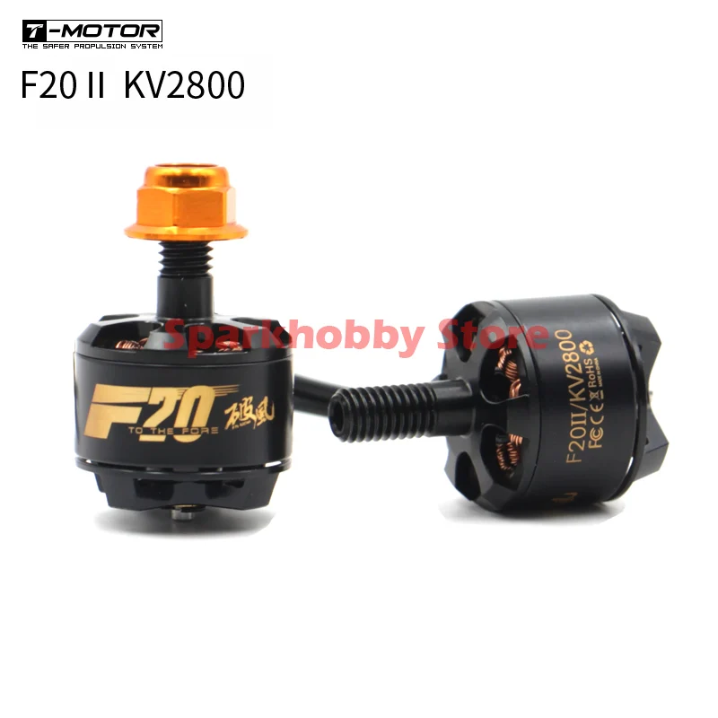 4 piezas T-Motor F20II F20 II 1408 2800KV мотор sin escobillas a 2-4 S para 130 de 140 150 мультиротор RC Дрон FPV гоночный