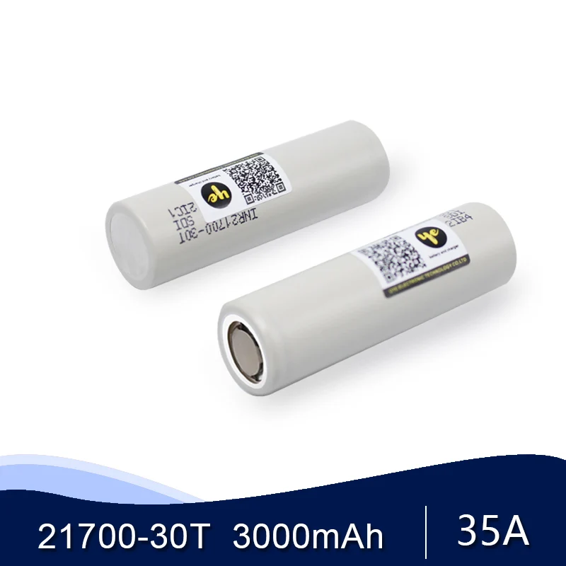 1 шт. для Samsung INR21700 30T 21700 3000mah 35A 3 7 V аккумуляторная батарея с плоским верхом PK