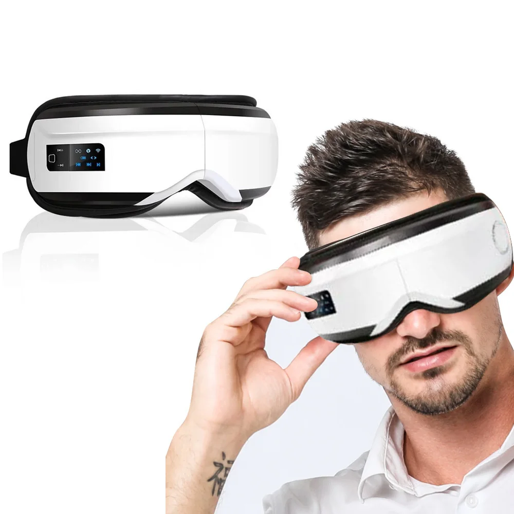 

Bluetooth Eye Massager Vibration Air Pressure Massage Therapy Eye SPA Hot Compress Relieve Fatigue Eyesight Sleeping Aid