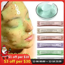 14pcs Hydrating Rose Soft Film Mask Powder Natural Peel Off Spa Jelly Facial Mask Beauty Salon Brighten Shrink Pore Skincare