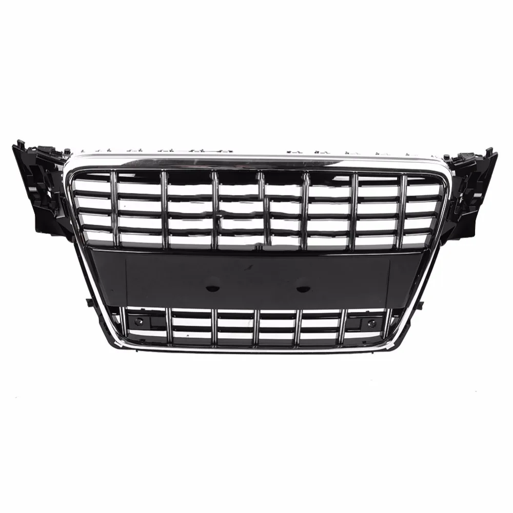 Решетка капота переднего бампера Глянцевая для Audi A4 S4 2008 2009 2010 2011 2012 для S4 стиль черный Универсальный