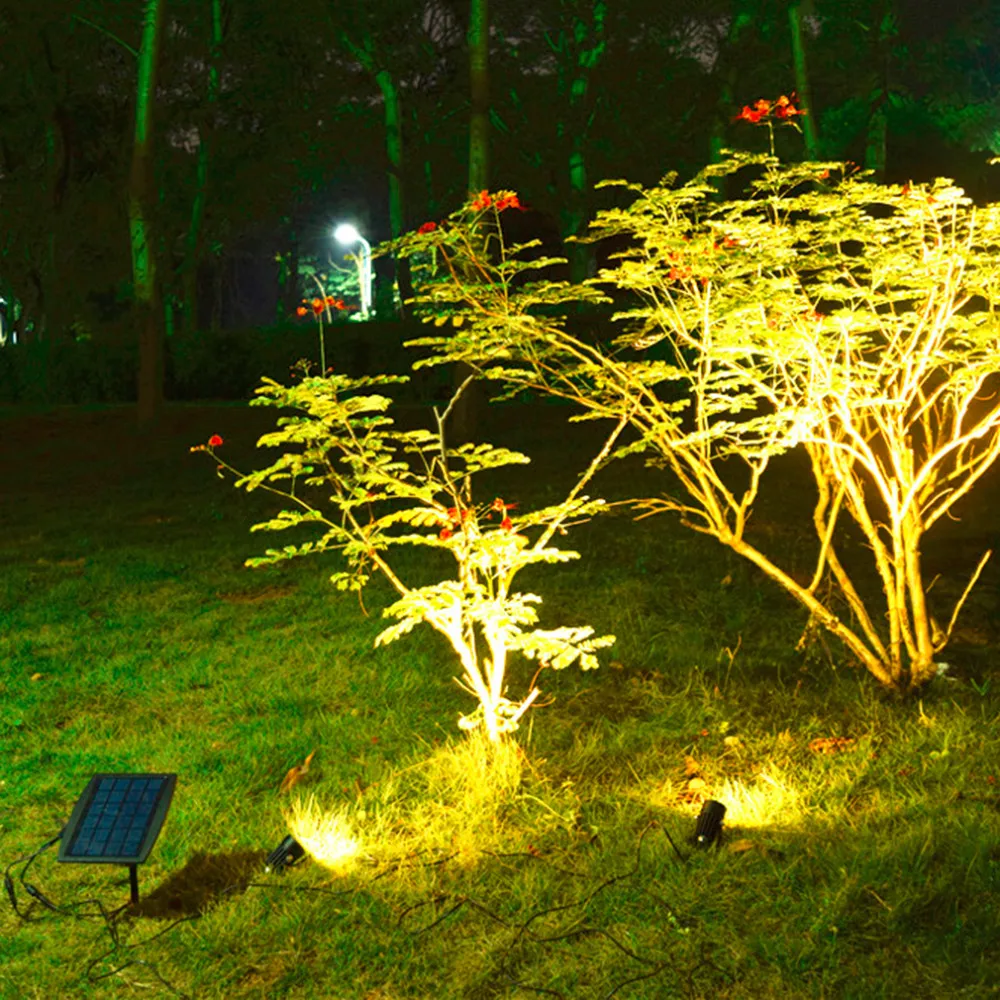 LED Solar panel Powered Garden Light Outdoor Lawn Lamp Landscape Spot Lights Waterproof IP65 Super Brightness Ship From Russia