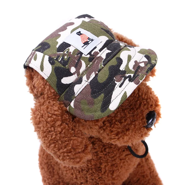 1pc Summer Pet Dog Hat Cap Outdoor Dog Baseball Cap Canvas Small Dog Sunscreen Accessories Breathable S/M Cute Dog Supplies 1