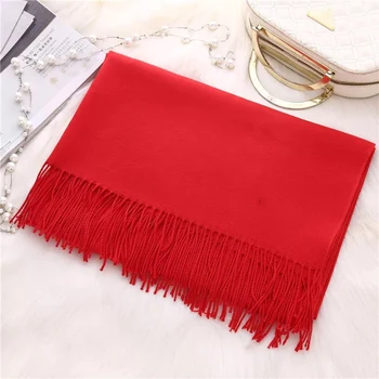 

New Women Solid Color Cashmere Wool Scarf Classic Soft WRAP Comfortable Trend Warm Big Scarf