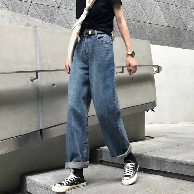 Новые винтажные джинсы с высокой талией женские обтягивающие черные синие джинсы для женщин в стиле бойфренд джинсовые штаны женские брюки уличная одежда - Цвет: 5