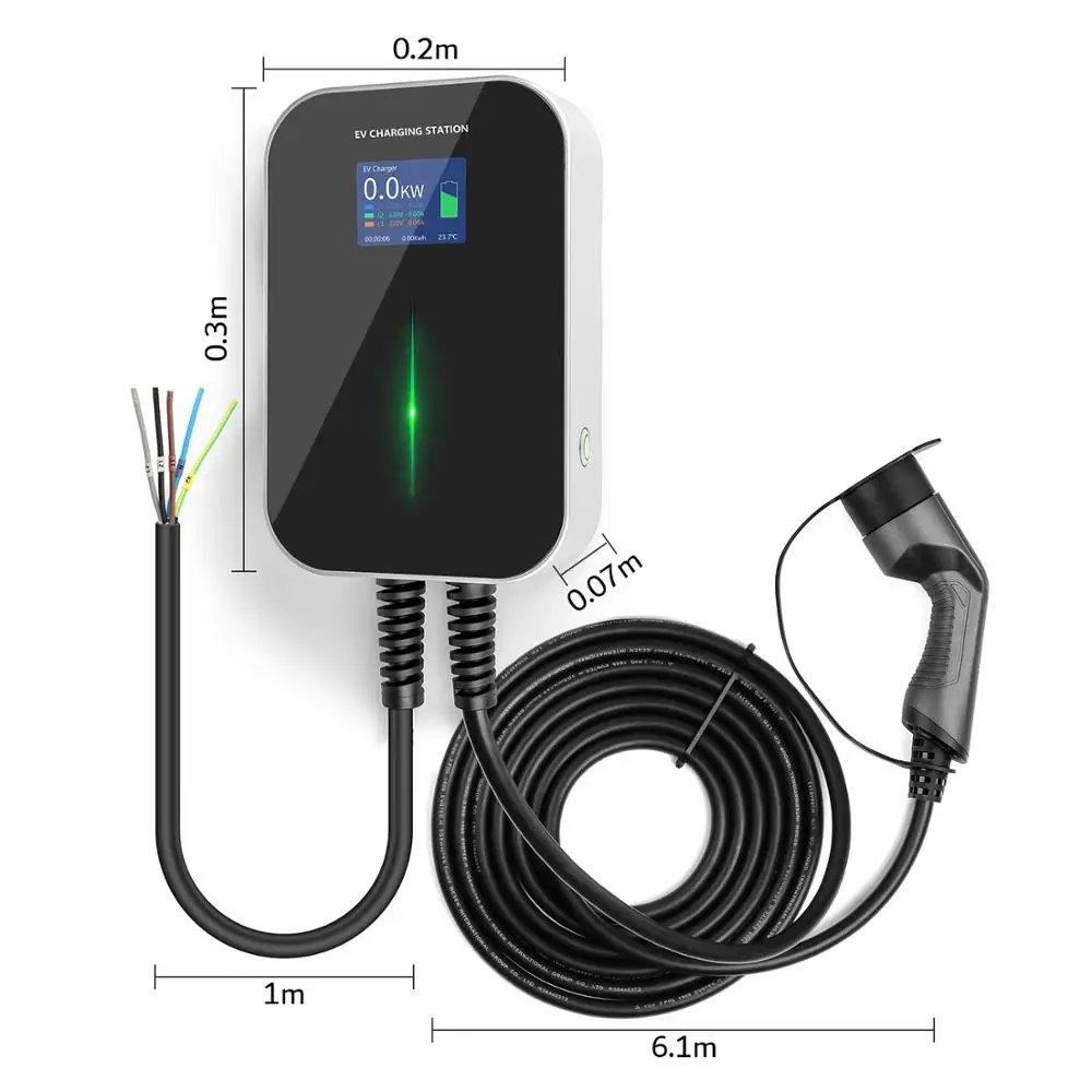 16A 3 фазы EVSE Wallbox 11KW EV Зарядное устройство по созданию электрических транспортных