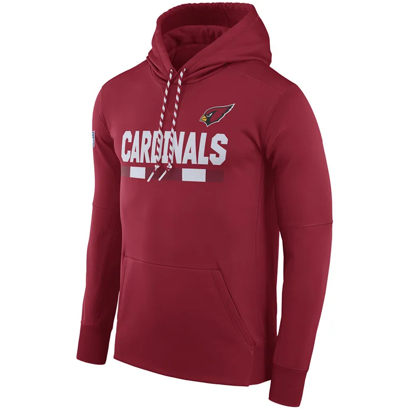 Мужская толстовка для американского футбола Arizona Cardinals Sideline ThermaFit Performance PO Hoodie