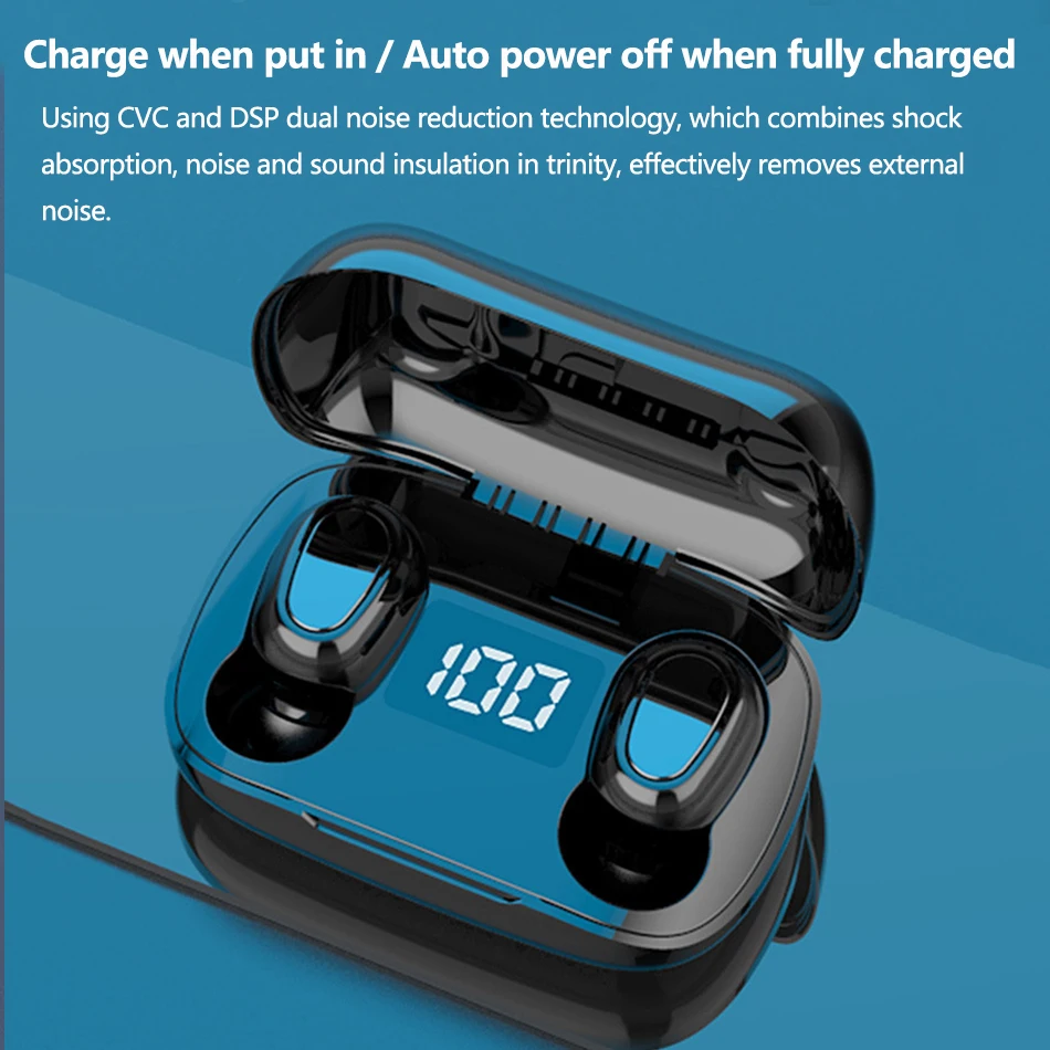 Earphone TWS Headset Auricular Bluetooth Earphones Headphone For A Mobile Phone In Ear True Wireless Earbuds For iPhone Xiaomi