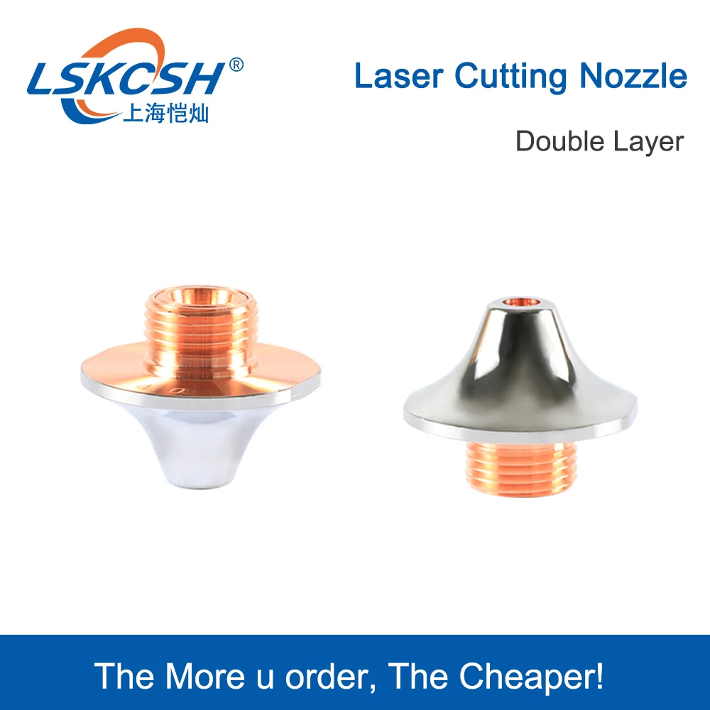 

LSKCSH 30pcs/lot Co2 Laser Cutting Nozzles single/double layer 1.0-4.0mm for Co2 Fiber Laser Cutting Machine Heads