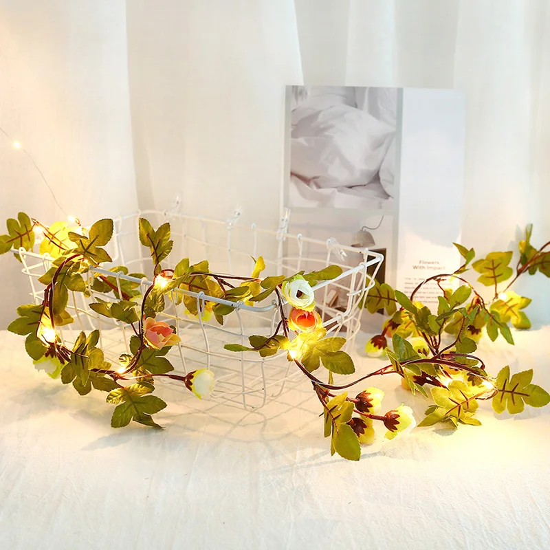 

Flower Shape String Light Outdoor Garden Garland Party Wedding Decoration Fairy Light Battery Powered 30LEDs 1.5M