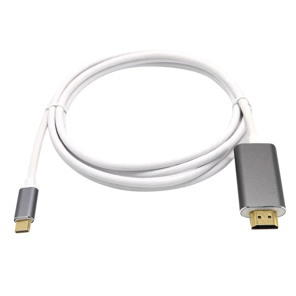 Белый Type-C USB-C к HDMI ж/зарядный кабель адаптер для samsung Galaxy S10 S9 Note 9 - Цвет: Белый