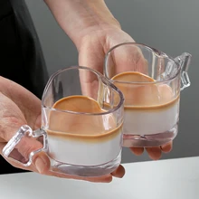 1 пара в форме сердца стеклянные пары прозрачного стекла es с ручкой со стрелкой забавные Свадебные подарки-для помолвки, пары, юбилея