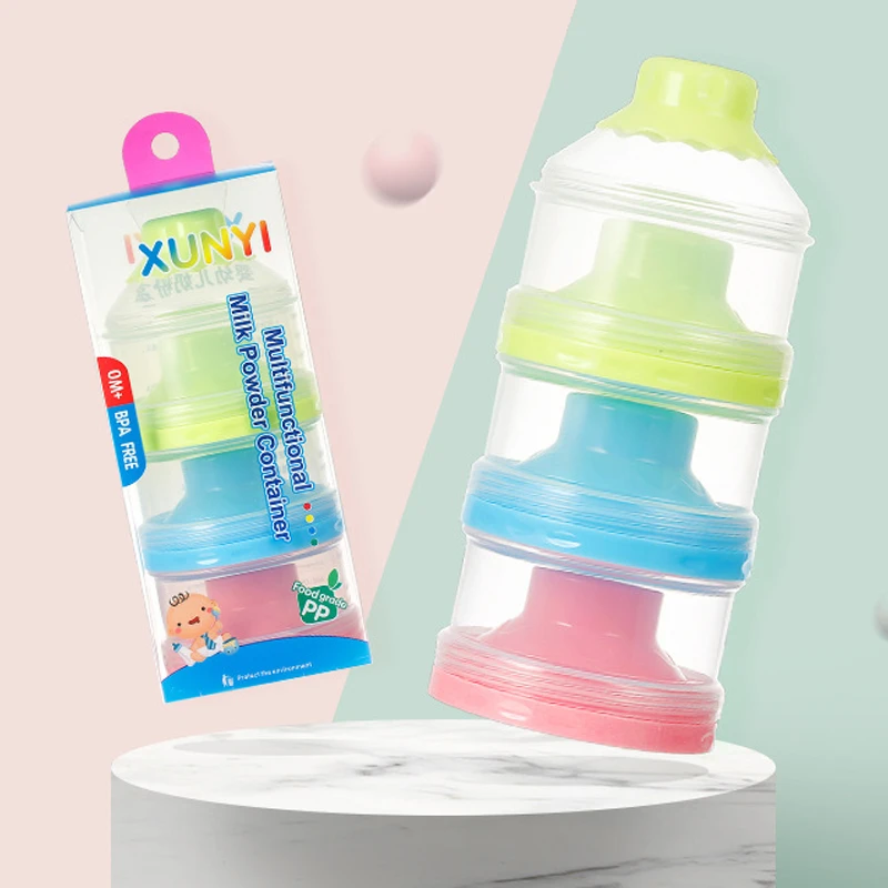 

3 Layer Portable Milk Powder Bottle Storage Boxes Baby Milk Powder Formula Dispenser Feeding Box Kids Food Container