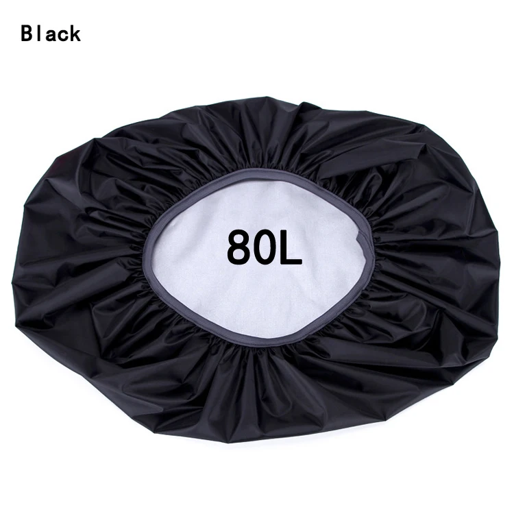 Black 80L 35L-80L наружная Спортивная Портативная сумка дождевик водонепроницаемый рюкзак Кемпинг Туризм Велоспорт пылезащитный дождевик камуфляж черный нейлон - Цвет: Black 80L