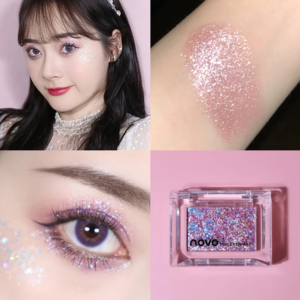 J Shimmer Shine Diamond Eyeshadow High Flash монохромные кончики пальцев Cool Trend Eye Shadow 10 групп цветов Косметика - Цвет: J