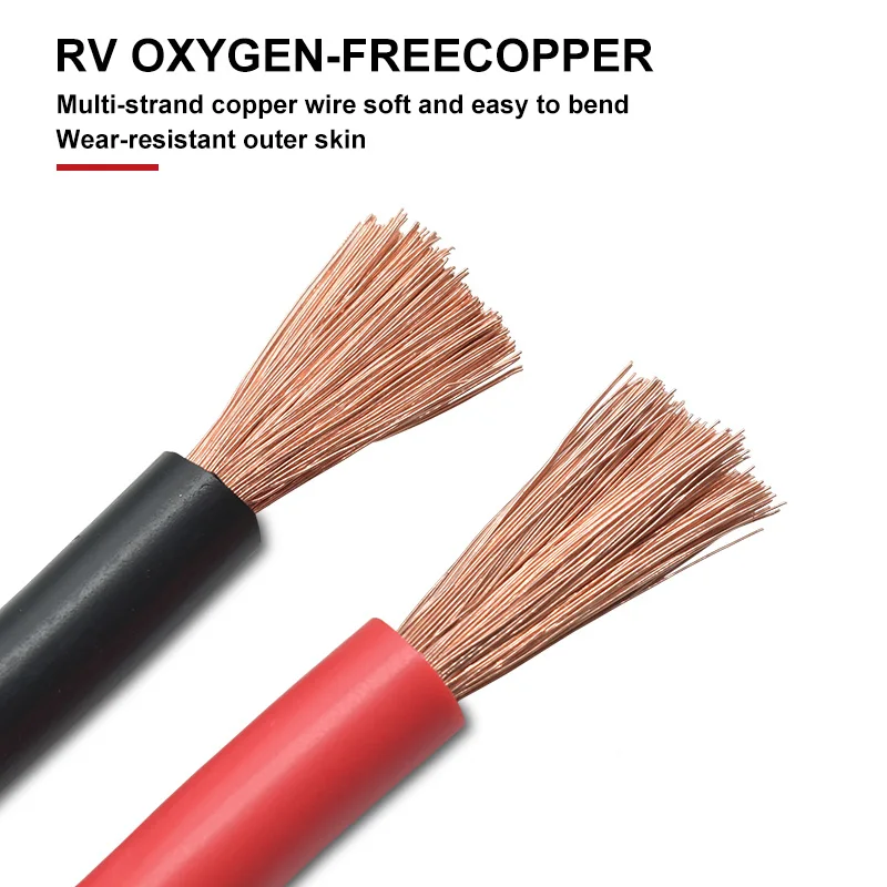 RV Fine-Wire Twisted Copper Wire 2/4/6/8/10AWG PVC 5M Insulated Flexible Soft Single Core Multi Stranded Cable 1 Meter