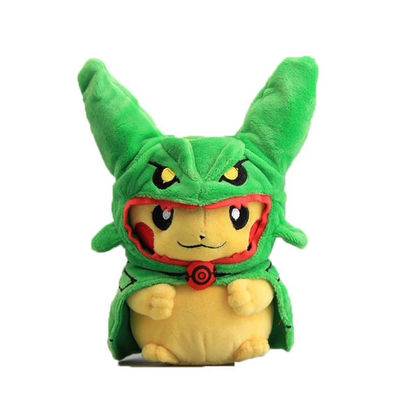 Пикачу Косплей-Одежда плюшевая кукла игрушка Мега чиризард Rayquaza Милая мультяшная кукла плюшевая игрушка для детей подарок на день рождения - Цвет: Mega Rayquaza