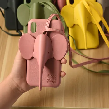 

Elephant style phone case For iPhone 6 6s 7 8 Plus For iPhone 11 11pro 11pro max X XS XR artificial leather phone case