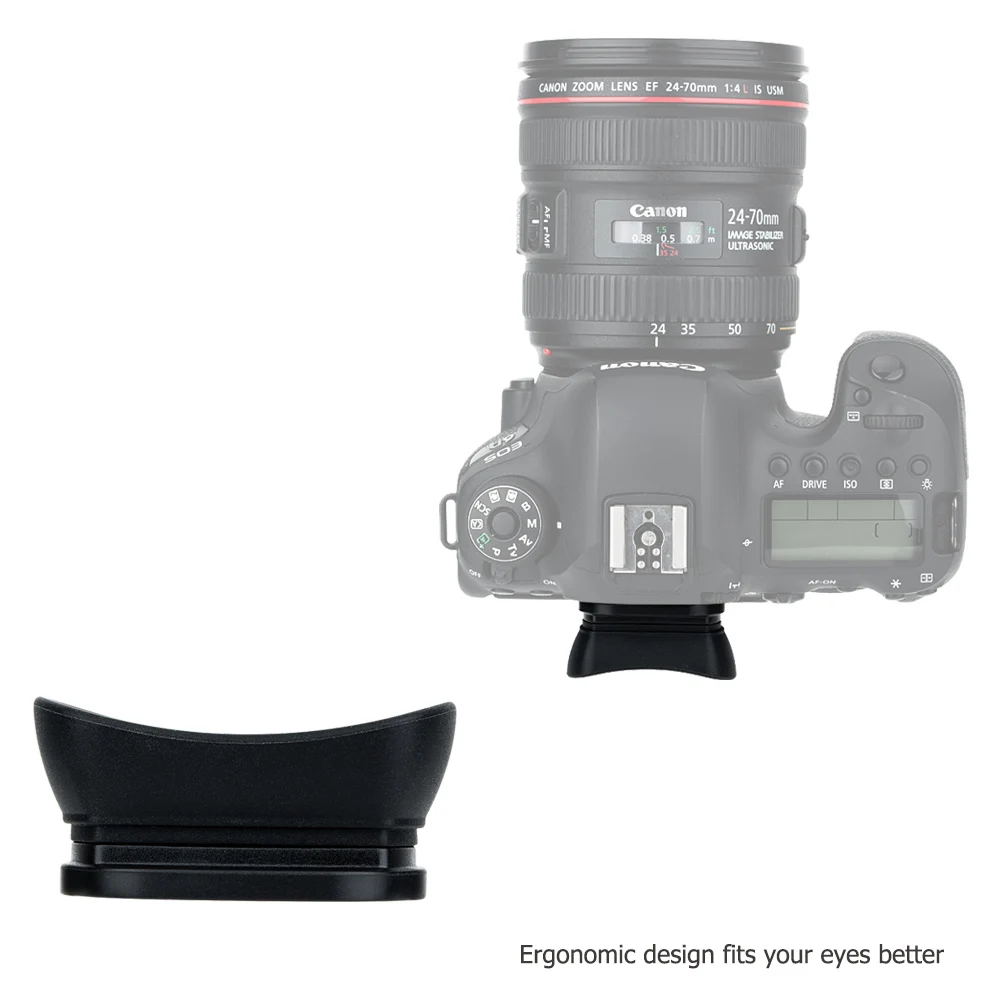 캐논 EOS 90D 80D 70D 60D 77D 6D Mark II 5D Mark II Rebel T7 T6 및 Canon EB EF용 소프트 롱 뷰파인더 아이컵 아이피스