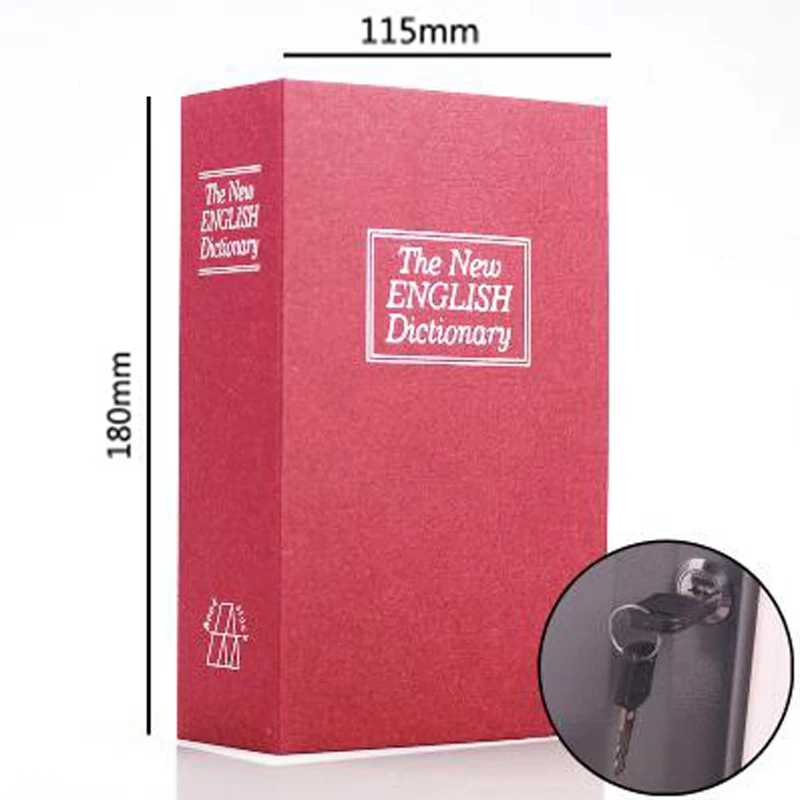 English Dictionary Safe Book Bank Shaped Piggy Bank Metal Coin Bank Money Box Figurines Saving Money Home Decor Gift For Kids