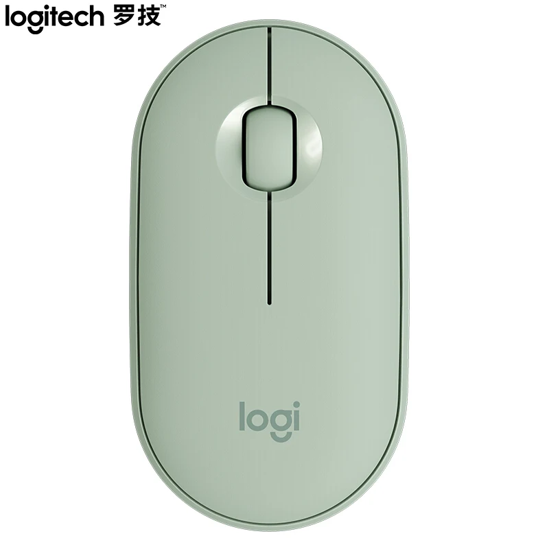 Беспроводная мышь logitech Pebble M350 1000 dpi 100g Высокоточная оптическая синяя зеленая розовая Бесшумная Bluetooth мышь для дома и офиса - Цвет: Green