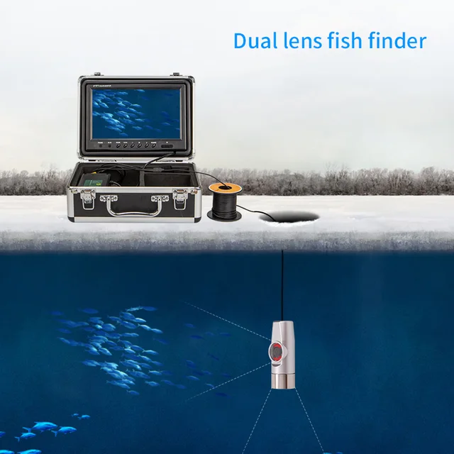 ZEFS--ESD Fish Finder 9 Inch DVR Recorder Underwater Fishing Video Camera  Fish Finder 38 LEDs 360 Degree Rotating Camera 20m 50m 100m Waterproof