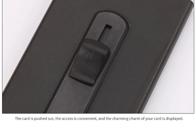 Простой мужской чехол для Карт RFID Блокировка металлический сплав тонкий держатель для карт мини кошелек для мужчин