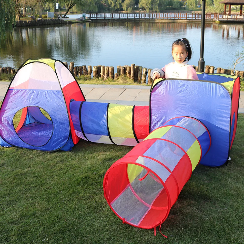 4pcs-foldable-play-tent-outdoor-play-ocean-ball-pool-play-tent-kids-play-house-portable-tent-baby-convenient-storage-non-toxic