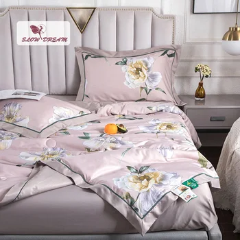

SlowDream 100% Natural Tencel Filling Bedding Quilt Luxury Blanket Single Double Queen Home Bedding Healthy Comforter Filler