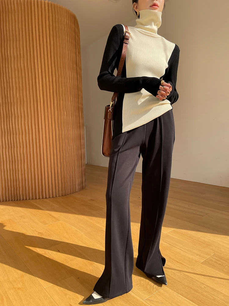 plus size pant suits for special occasions Bornladies 2022 Women Cotton Sweatshirt Suit Oversized Sets Female Stylish O Neck Loose Sweatshirt + Long Pants Suits Sets skirt suit set
