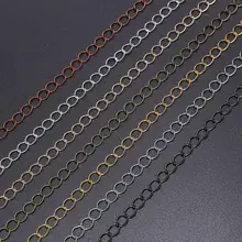 5 м, 10 м/лот, серебряное бронзовое длинное кольцо с открытым звеном, удлиненное удлиняющее ожерелье, цепочка для хвоста, расширитель для изготовления ювелирных изделий DIY, аксессуары