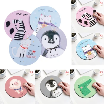 

Cartoon Animal Mouse Pad Round Mousepad Office Mice Pad Rubber Computer Anti-slip Table Mat