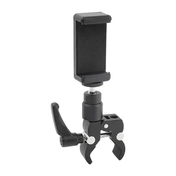 

Kayulin Super Clamp Crab Clamp Bracket with Ball Head Mount Cell Phone Clip For Cellphone Smart Phone