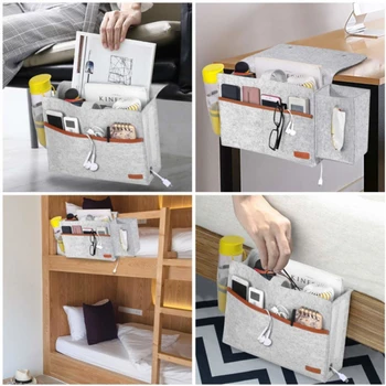 

Felt Bedside Storage Bag Student Dormitory Bedside Storage Hanging Bag Bedroom Storage Hanging Bag