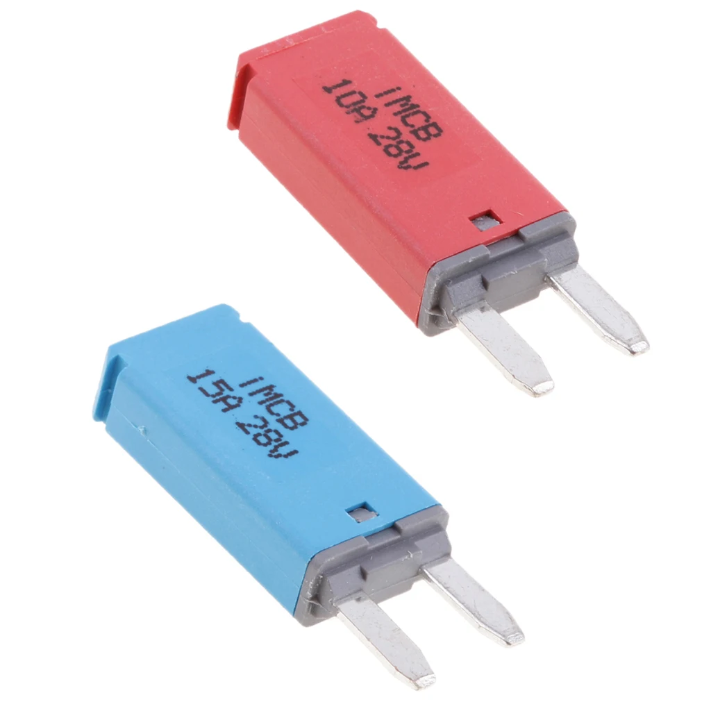 2pcs 15A+10A ATM Mini Blade Fuse Color Coded Car Boat Electrical Protection