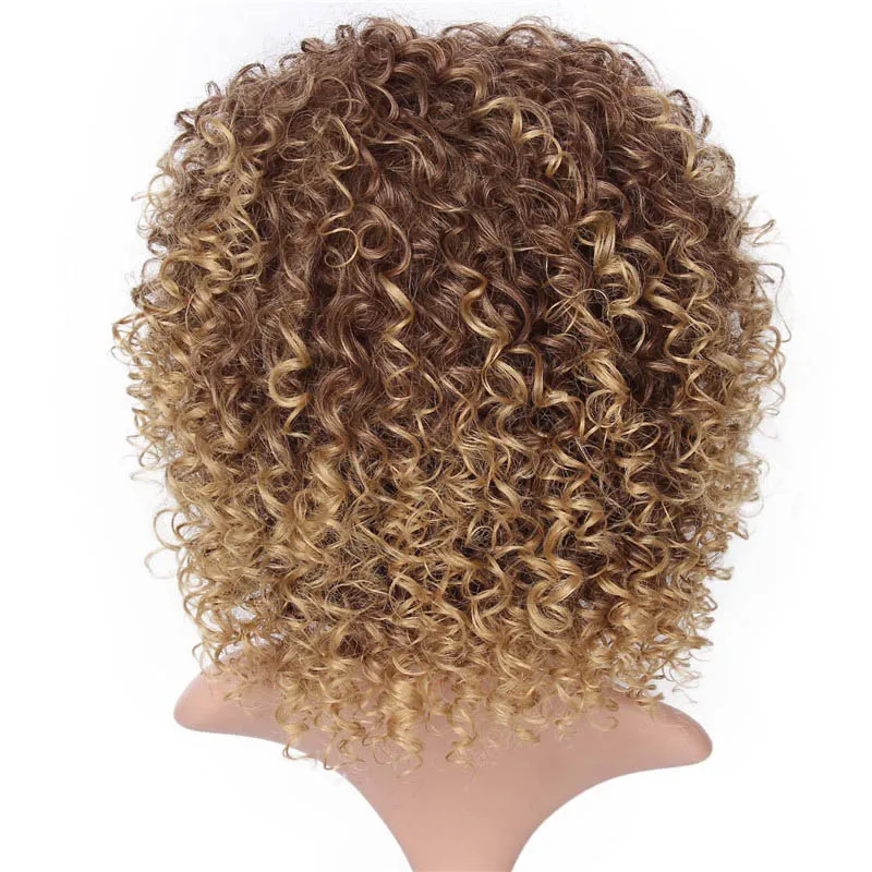 MSIWIGS короткий синтетический Ombre Blonde пушистый кудрявый Pixie Cut для женщин Косплей - Цвет: Блондинка