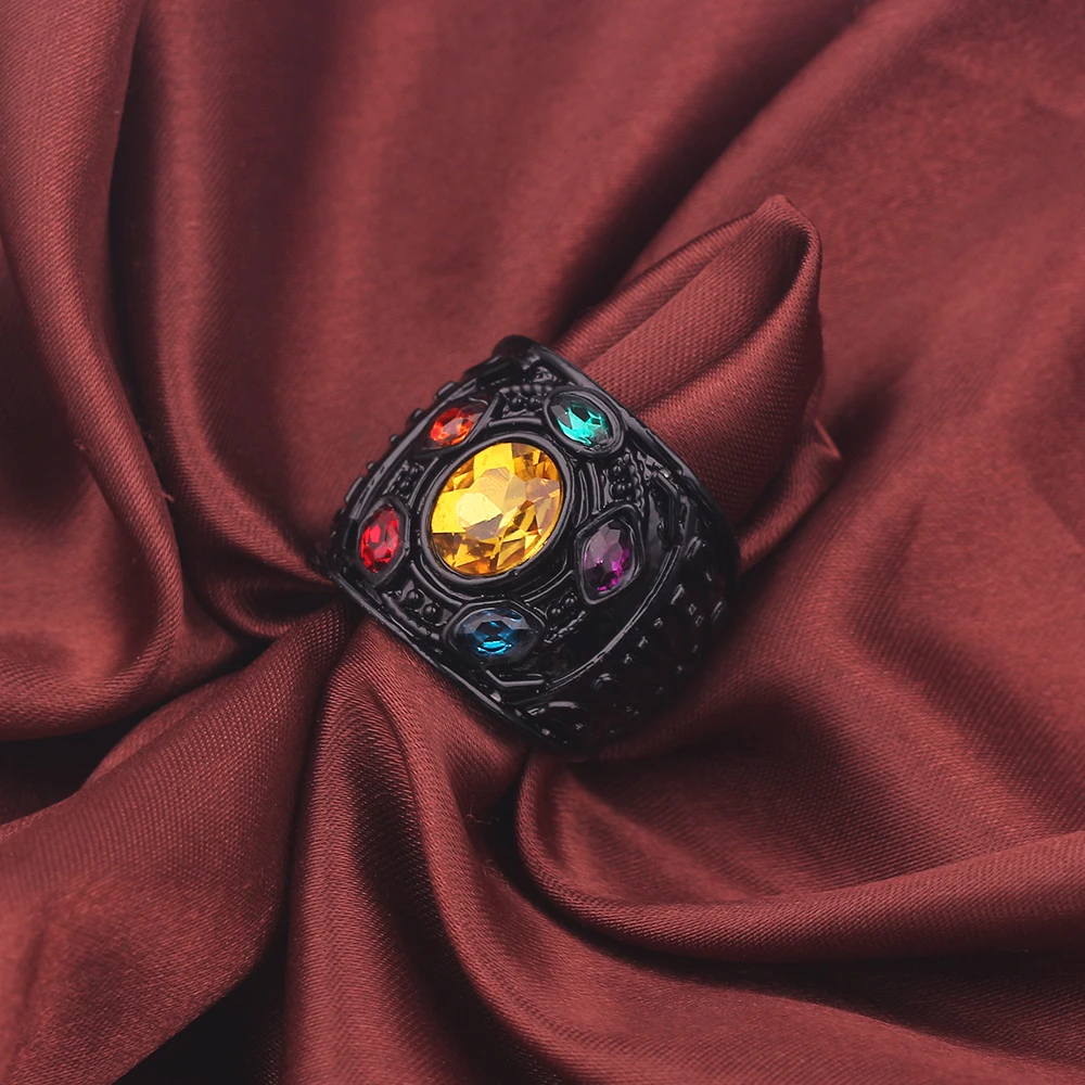 3 цвета Marvel Мстители танос перчатки кольца бесконечная сила гаунтлет кристалл кольцо для мужчин Бесконечность войны мужчин anillo infinito