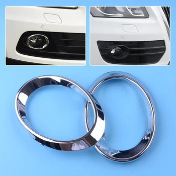 

DWCX 2Pcs Chrome Front Fog Light Lamp Cover Trim Car Styling Fit for Audi Q5 2010 2011 2012