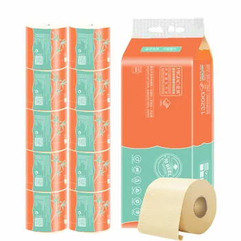 

10 Rolls Toilet Paper Soft Strong Toilet Tissue Home Kitchen 4-ply For Daily Use Towels Tissue For Home Kitchen Accessories