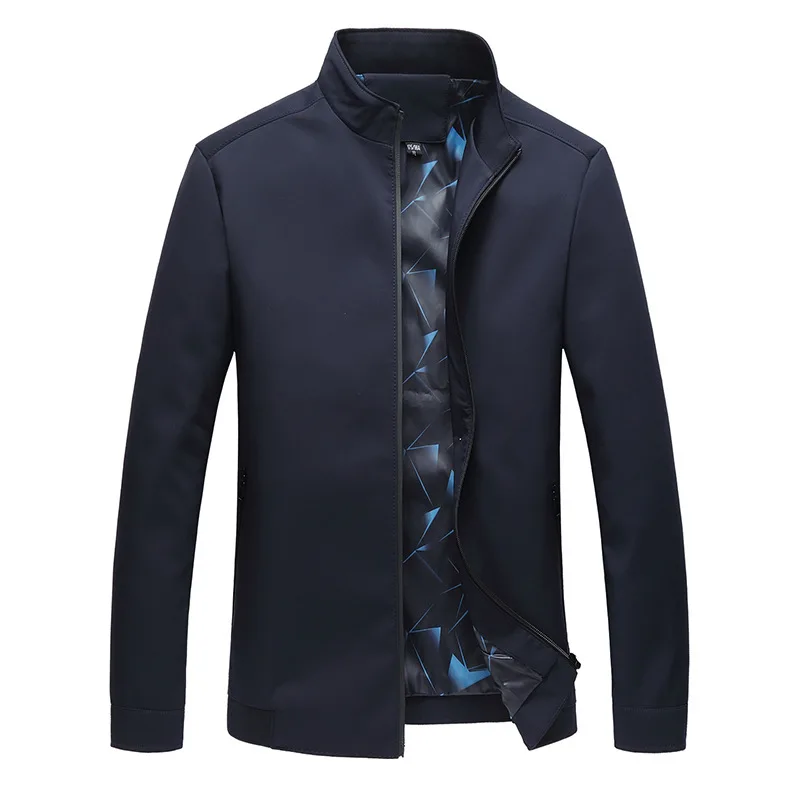 Осенняя Хлопковая мужская приталенная Повседневная бейсбольная куртка для мужчин, Высококачественная Мужская куртка на молнии, модная мужская одежда, M-4XL 8816