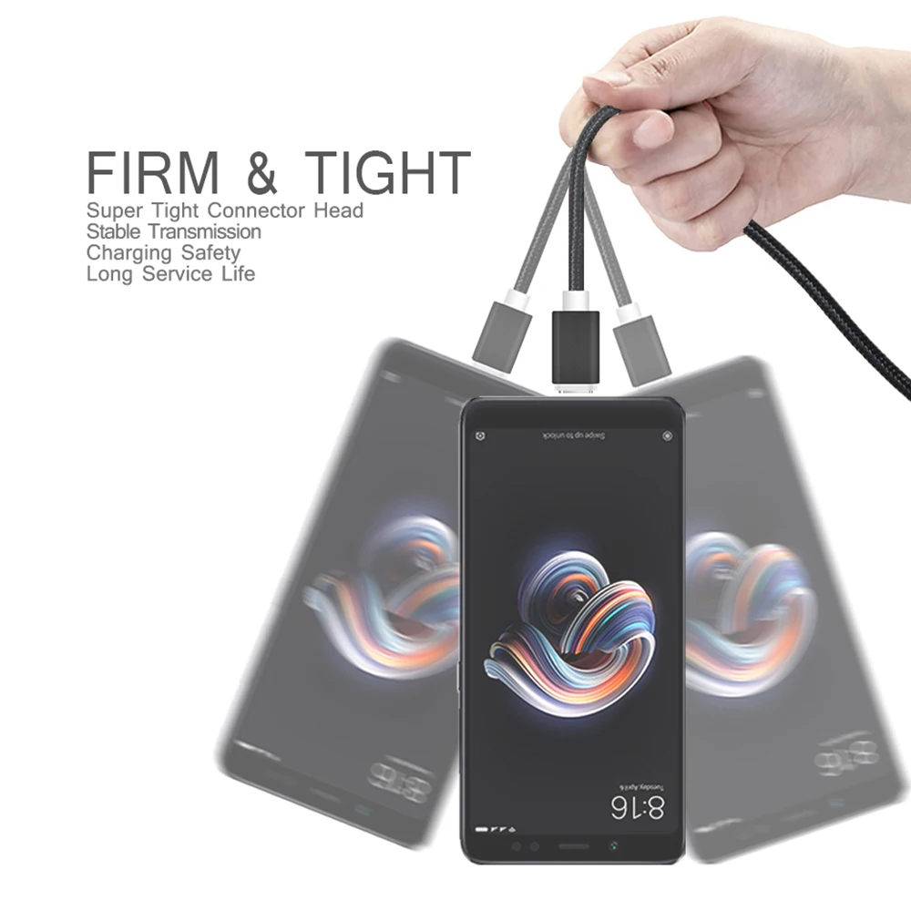 USB кабель PHOMAX с нейлоновой оплеткой для быстрой зарядки Samsung S9 Galaxy зарядный шнур