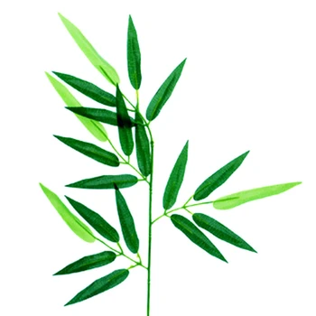 

Vivid And Durable 50 PCS Artificial Green Bamboo Leaves Fake Green Plants Greenery Leaves for Home Hotel Office Party Decoration