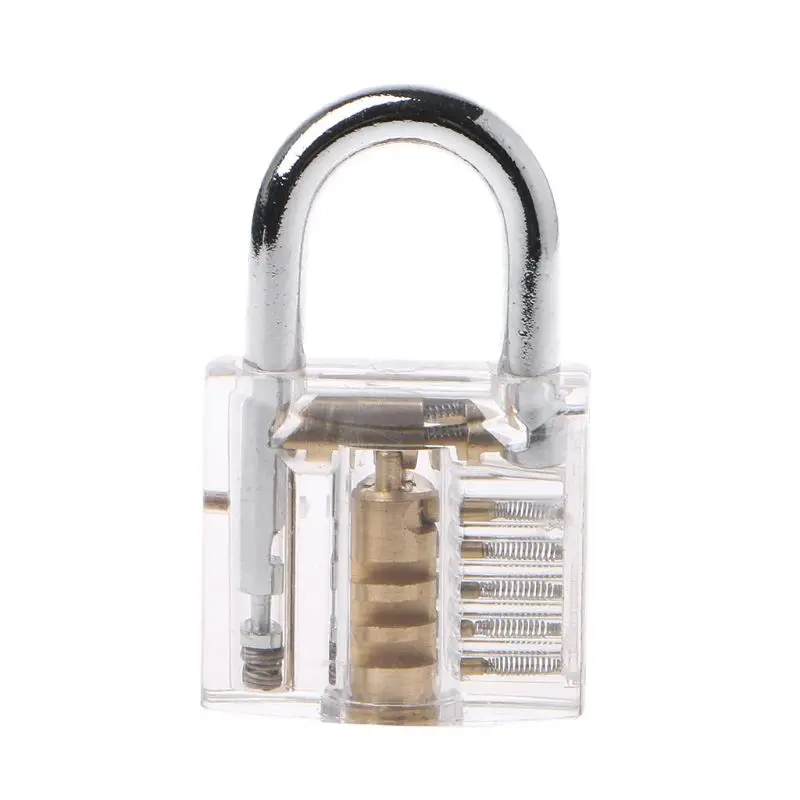 Security Padlock 50mm/2" Transparent Cutaway Locks Inside View Practice Padlock Visible View Lock Training Skill Keyed mini padlock,security padlock,travel padlock,luggage padlock
