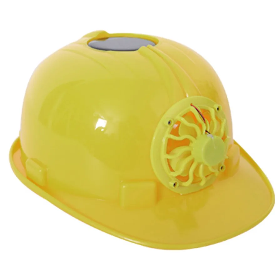 Солнечная энергия вентилятор шлем наружная рабочая безопасность жесткая шляпа строительство рабочее место ABS Материал Защитная крышка питание от солнечной панели