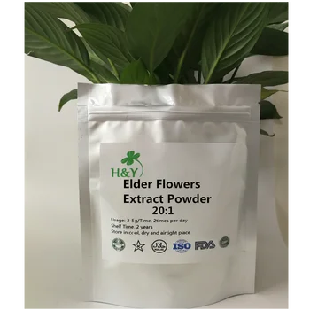 

150-1000g Free shipping 100% Natural Elder Flower Plant 20:1 powder