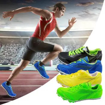 

Professional Spike Shoes Track and Field Men Women Training Athletic Shoes Running Track Race Jumping Soft Shoes Sneakers 40-42