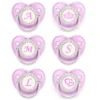 Metallic Purple Pacifier With Cover BPA Free Silicone Pacifier Name Initial Letter Dummy Teether Baby Shower Gifts For Babies 1