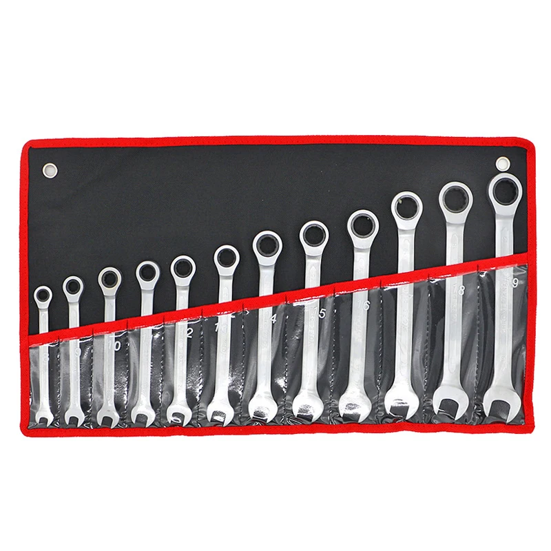 12pcs 819mm Ratchet Wrench Set Quick Crv Ratchet Spanner Universal