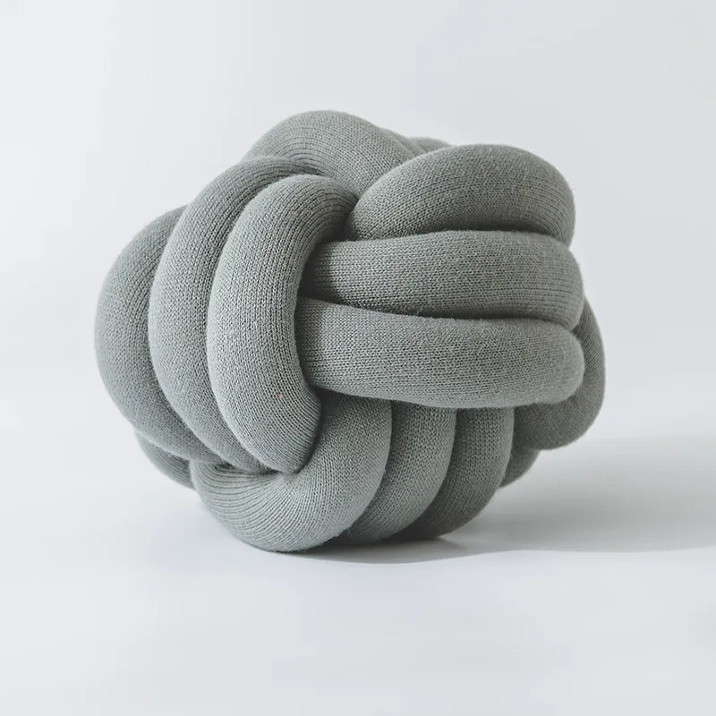 Темно-серый Rui jing textile ins горячий стиль ручной работы узел Подушка шар, содержащий ядро подушки для опоры на личности - Цвет: Темно-серый