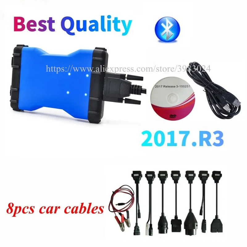 Новинка 2017.R3 VD DS150E CDP с Bluetooth tcs pro для delicht obd2 сканер автомобилей и грузовиков